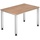 Hammerbacher Schreibtisch nussbaum rechteckig, 4-Fuß-Gestell silber 120,0 x 80,0 cm