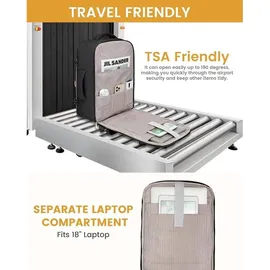 luxuskollektion Handgepäck Rucksack 50L Damen Wasserdicht Schwarz