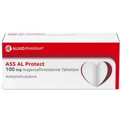 ASS AL Protect 100 mg magensaftresistente Tabletten zur Vorbeugung von Blutgerinnseln