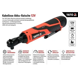 Yato Akku-Schlagschrauber 12V inkl. 1 x 2,0 Ah + Ladegerät