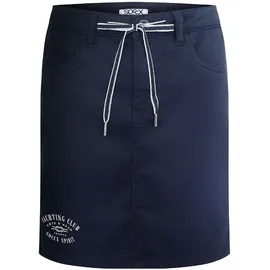 Soccx Damen, Kurzer Jeansrock AN:NE mit Print Blue Navy, XL