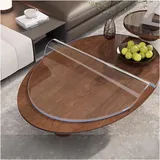 SHAARI Ovale Transparente Tischdecke, Kunststoff-PVC-Material rutschfest, Wasserdicht, Kratzfest, Geeignet für Wohnzimmer und BüRos (1.5mm,50x100cm)