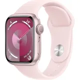 Apple Watch Series 9 GPS 41 mm Aluminiumgehäuse rosé, Sportarmband hellrosa M/L