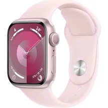 Apple Watch Series 9 GPS 41 mm Aluminiumgehäuse rosé, Sportarmband hellrosa M/L