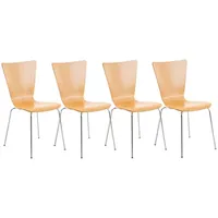 TPFLiving Besucherstuhl, Natur, Holz, 43x84x50 cm, Arbeitszimmer, Besucherstühle