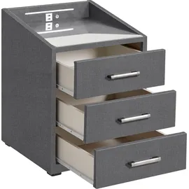 ed exciting design Stella Trading Moon mit LED-Beleuchtung und USB-Anschluss & USB-C-Anschluss schwarz