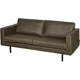 Woood Couch Leder 3-Sitzer Grün
