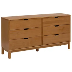 Kommode HOME AFFAIRE "Post", beige (natur), B:150cm H:75cm T:39cm, Massivholz, Sideboards, massives Kiefernholz, mit vielen Stauraummöglichkeiten, Breite 150 cm