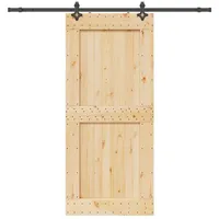 vidaXL Narvik rechts 100 x 210 cm Natürlich/Schwarz