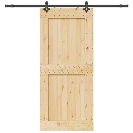 vidaXL Narvik rechts 100 x 210 cm Natürlich/Schwarz