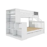 XDOVET Kinderbett Multifunktionales 140 x 200 cm Kiefer weiß