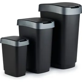 Rotho Twist 25 l schwarz/silber