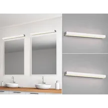 meine wunschleuchte Spiegelleuchte 2er Set Warmweiß Silber 60 cm