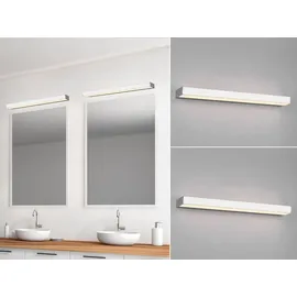 meine wunschleuchte Spiegelleuchte 2er Set Warmweiß Silber 60 cm