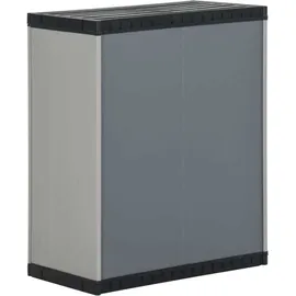vidaXL Mülltonnenbox Grau und Schwarz 68x40x85 cm PP