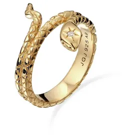 Elli Ring 925 Sterling Silber Schlange in Gold | Gr.: 54