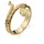 Elli Ring 925 Sterling Silber Schlange in Gold | Gr.: 54