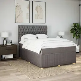 vidaXL Boxspringbett 140 x 200 cm Taupe