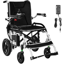 Vevor Elektrischer Rollstuhl faltbar 19 km Reichweite bis 100 kg Tragkraft mit 30,5 cm Reifen für Senioren und Behinderte