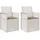 vidaXL Gartenstuhl 2 St. 2 pcs  Weiß/Taupe  Kunststoff