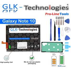 GLK-Technologies High Power Ersatz Akku kompatibel mit Samsung Galaxy Note 10 N970F EB-BN970ABU | Original GLK-Technologies Battery | accu | 3700 mAh | inkl. Profi Werkzeug Set Kit NUE