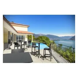 CLP 2er Set Barhocker Maya Kunststoff schwarz