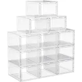 Hansiro Schuhbox, Transparent, Kunststoff, 33x25.5 cm, Garderobe, Schuhaufbewahrung, Schuhregale
