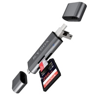 RaidSonic Icy Box IB-CR201-C3 Dual-Slot-Cardreader, USB-C 3.0 [Stecker] (60787)