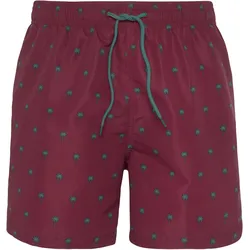 s.Oliver Badeshorts, mit Palmen-Design s.Oliver bordeaux-petrol XL