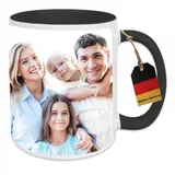 HD PRINT4YOU Tasse Personalisiert mit Foto Fototasse mit eigenem Foto selbst gestalten Keramiktasse Werbetasse Becher (Schwarz)