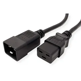 Roline Netzkabel Stecker C20 - Buchse C19, schwarz, 3 m