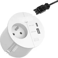 Bachmann 938.304 Tischsteckdose Weiß