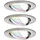 Paulmann LED Einbauleuchte 3er Set Nova Plus Coin 3x5,2W rund Eisen gebürstet