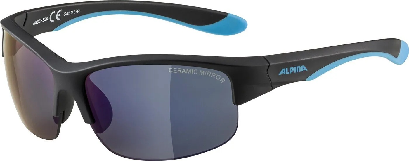 Alpina Sports Sonnenbrille FLEXXY YOUTH HR BLACK BLUE MATT