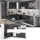 Vicco Winkelküche Fame-Line L-Form 287 cm Anthrazit Hochglanz/Weiß