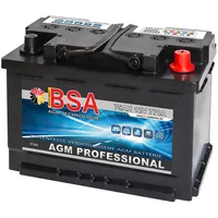 BSA AGM Autobatterie 75AH - 770A AUDI BMW MINI MERCEDES Start Stop 70AH 68Ah