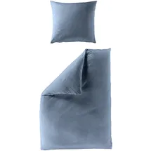 BIERBAUM Senci Uni Optik Blau 155 x 220 cm + 80 x 80 cm