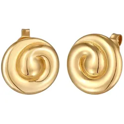 Elli Spirale Rund Kreis 925 Silber vergoldet OneSize Damen 