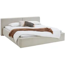 Meise Möbel Polsterbett »Cube«, mit Bettkasten beige , Maße (cm): B: 218 H: 82