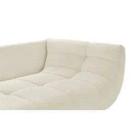 bobb Eckcouch Flachgewebe 3-Sitzer Beige