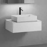 neoro n50 Unterschrank B: 80 cm mit 1 Auszug, Waschtisch B: 58 cm weiß matt, B: 80.5 BN0065WM+BN0412WM+BN0402C1