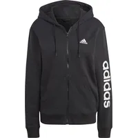 adidas Essentials Linear French Terry Kapuzenjacke Black / White L
