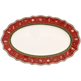 Villeroy & Boch Toy's Delight Servierplatte Premium Porzellan, Rot, Oval