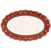 Villeroy & Boch Toy's Delight Servierplatte Premium Porzellan, Rot, Oval