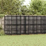 vidaXL Outdoor-Hundezwinger 14,75 m2 Stahl Schwarz