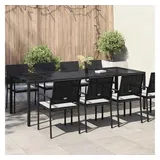 vidaXL Gartentisch 250 x 100 x 75 cm Schwarz