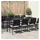 vidaXL Gartentisch 250 x 100 x 75 cm Schwarz