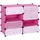 MCW Schuhschrank MCW-B66, Schuhablage Schrank Steckregal Aufbewahrung, 8 Fächer 73x92x36cm ~ rosa