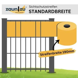 zaunzu® Sichtschutzstreifen 26 m schwarz Rattan
