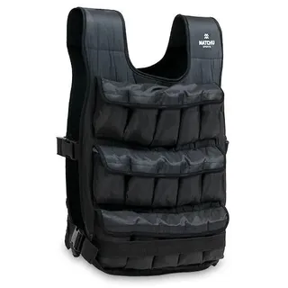 Matchu Sports Verstellbare Gewichtsweste 20 kg schwarz